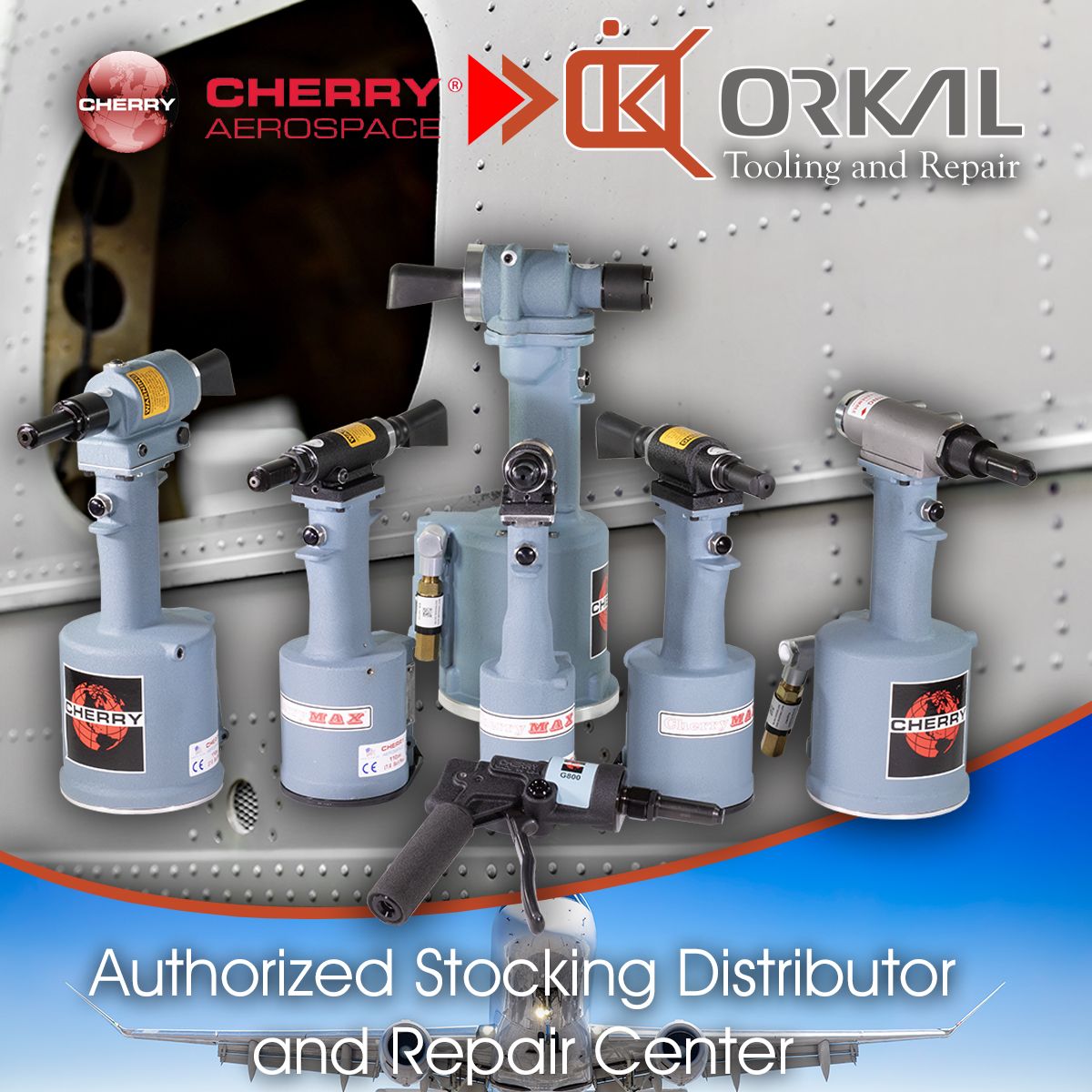 orkal, cherry aerospace: pneumatic tools for aircraft assembly, tooling, and repair."

"orkal industries: authorized distributor and repair center – aerospace quality fittings, logistics support, fluid transfer systems.